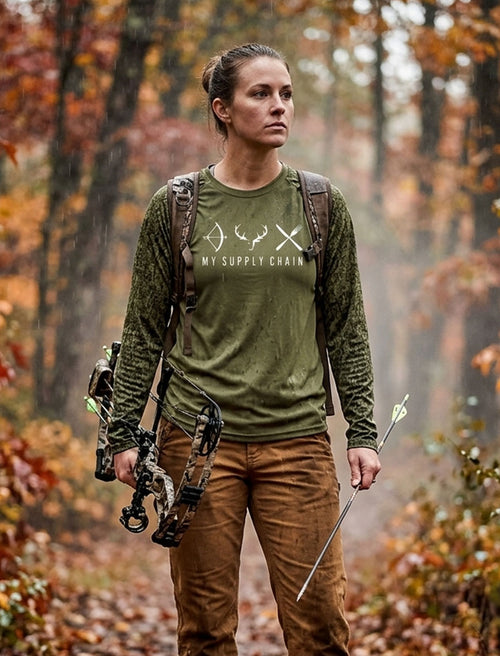 Deer Hunt Archery Long Sleeve Tee